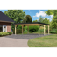 Doppelcarport 'Elmo 1' Leimholz naturbelassen 558 x 246,5 x 576,5 cm