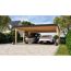 Doppelcarport 'Elmo 2' Leimholz naturbelassen 558 x 246,5 x 813 cm