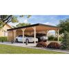 Doppelcarport 'Elmo 2' Leimholz naturbelassen 558 x 246,5 x 813 cm