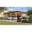 Doppelcarport 'Elmo 2' Leimholz naturbelassen 558 x 246,5 x 813 cm