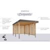 Doppelcarport 'Elmo 2' Leimholz naturbelassen 558 x 246,5 x 813 cm