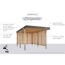 Doppelcarport 'Elmo 2' Leimholz naturbelassen 558 x 246,5 x 813 cm