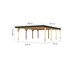 Doppelcarport 'Elmo 2' Leimholz naturbelassen 558 x 246,5 x 813 cm