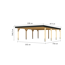 Doppelcarport 'Elmo 2' Leimholz naturbelassen 558 x 246,5 x 813 cm