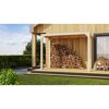 Pavillon 'Mingo halb' Fichtenholz naturbelassen 320 x 239 x 160 cm