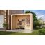 Pavillon 'Mingo halb' Fichtenholz naturbelassen 320 x 239 x 160 cm