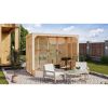 Pavillon 'Mingo halb' Fichtenholz naturbelassen 320 x 239 x 160 cm