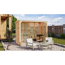 Pavillon 'Mingo halb' Fichtenholz naturbelassen 320 x 239 x 160 cm