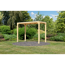 Pavillon 'Mingo halb' Fichtenholz naturbelassen 320 x 239 x 160 cm