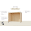 Pavillon 'Mingo halb' Fichtenholz naturbelassen 320 x 239 x 160 cm