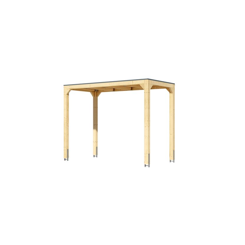 Pavillon 'Mingo halb' Fichtenholz naturbelassen 320 x 239 x 160 cm