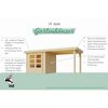 Gartenhaus aus Holz mit Dachüberstand