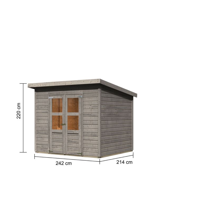 Gartenhaus aus Holz mit Maßen