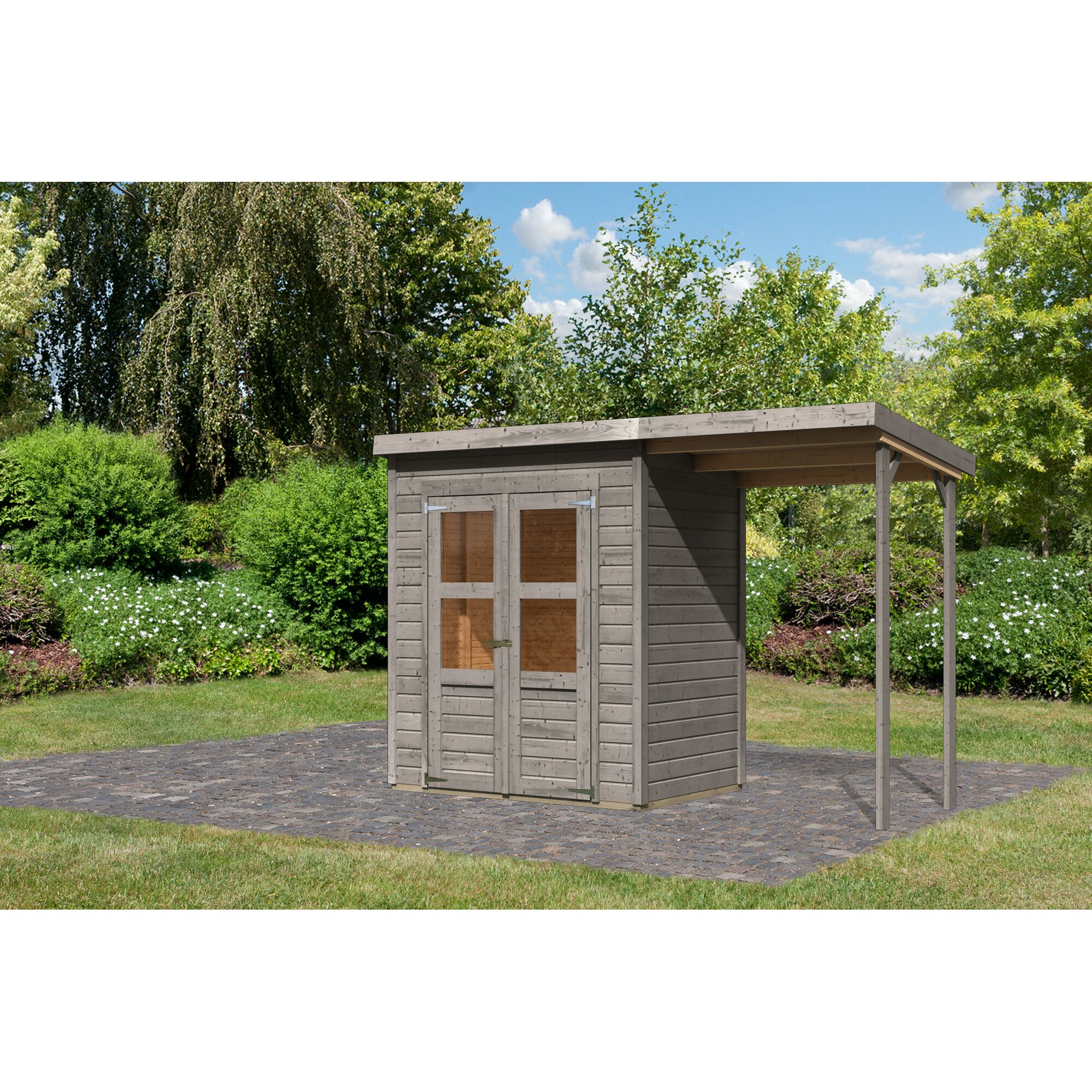 Gartenhaus Berseburg 2 Set AD vorvergraut