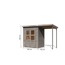 Gartenhaus-Set 'Berseburg 2' Fichtenholz vorvergraut mit Anbaudach 320 x 219 x 126 cm
