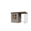 Gartenhaus-Set 'Berseburg 2' Fichtenholz vorvergraut mit Anbaudach 320 x 219 x 126 cm
