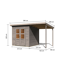 Gartenhaus-Set 'Berseburg 4' Fichtenholz vorvergraut mit Anbaudach 370 x 219 x 214 cm