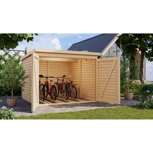 Fahrradgarage 'Bike' Fichtenholz naturbelassen 212,5 x 167 x 216,5 cm