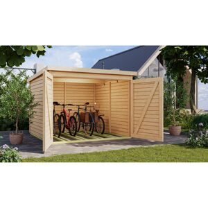 Fahrradgarage 'Bike' Fichtenholz naturbelassen 212,5 x 167 x 216,5 cm