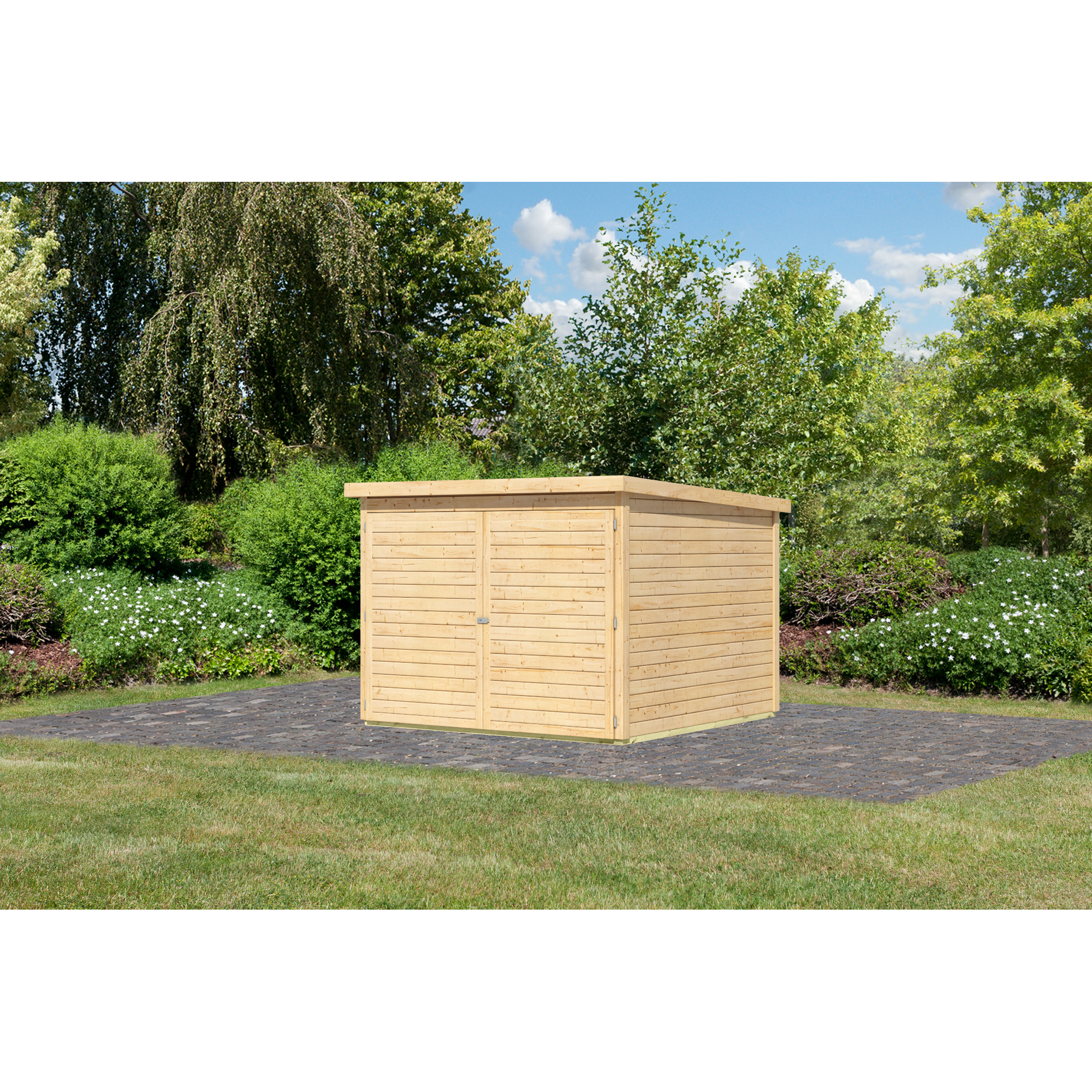 Fahrradgarage 'Bike' Fichtenholz naturbelassen 212,5 x 167 x 216,5 cm