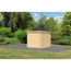 Fahrradgarage-Set 'Bike 3' Fichtenholz naturbelassen mit Solarkit 162,5 x 167 x 216,5 cm