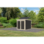 Fahrradgarage-Set 'Bike 3' Fichtenholz terragrau mit Solarkit 162,5 x 167 x 216,5 cm