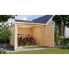 Fahrradgarage-Set 'Bike 4' Fichtenholz naturbelassen mit Solarkit 212,5 x 167 x 216,5 cm