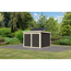 Fahrradgarage-Set 'Bike 4' Fichtenholz terragrau mit Solarkit 212,5 x 167 x 216,5 cm