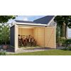 Fahrradgarage-Set 'Bike 4' Fichtenholz terragrau mit Solarkit 212,5 x 167 x 216,5 cm