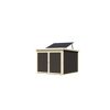 Fahrradgarage-Set 'Bike 4' Fichtenholz terragrau mit Solarkit 212,5 x 167 x 216,5 cm