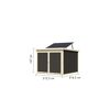 Fahrradgarage-Set 'Bike 4' Fichtenholz terragrau mit Solarkit 212,5 x 167 x 216,5 cm