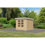 Gartenhaus 'Komet 3 A' Fichtenholz naturbelassen / weiß 238,5 x 209 x 213,5 cm