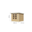 Gartenhaus 'Komet 3 A' Fichtenholz naturbelassen / weiß 238,5 x 209 x 213,5 cm