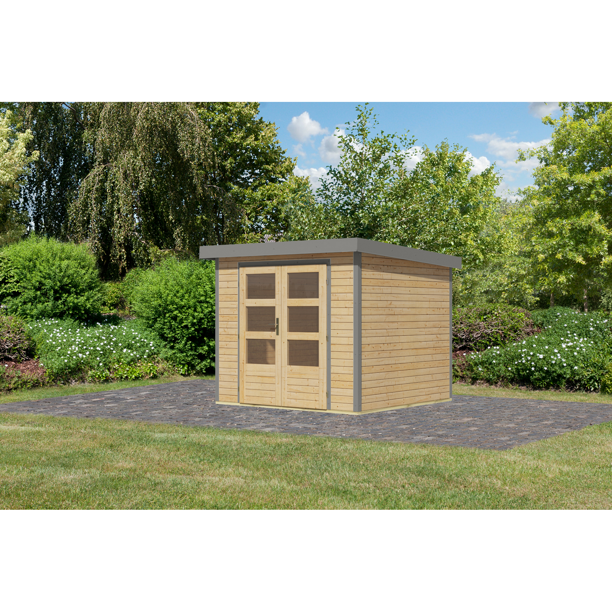 Gartenhaus aus Holz mit Doppeltür