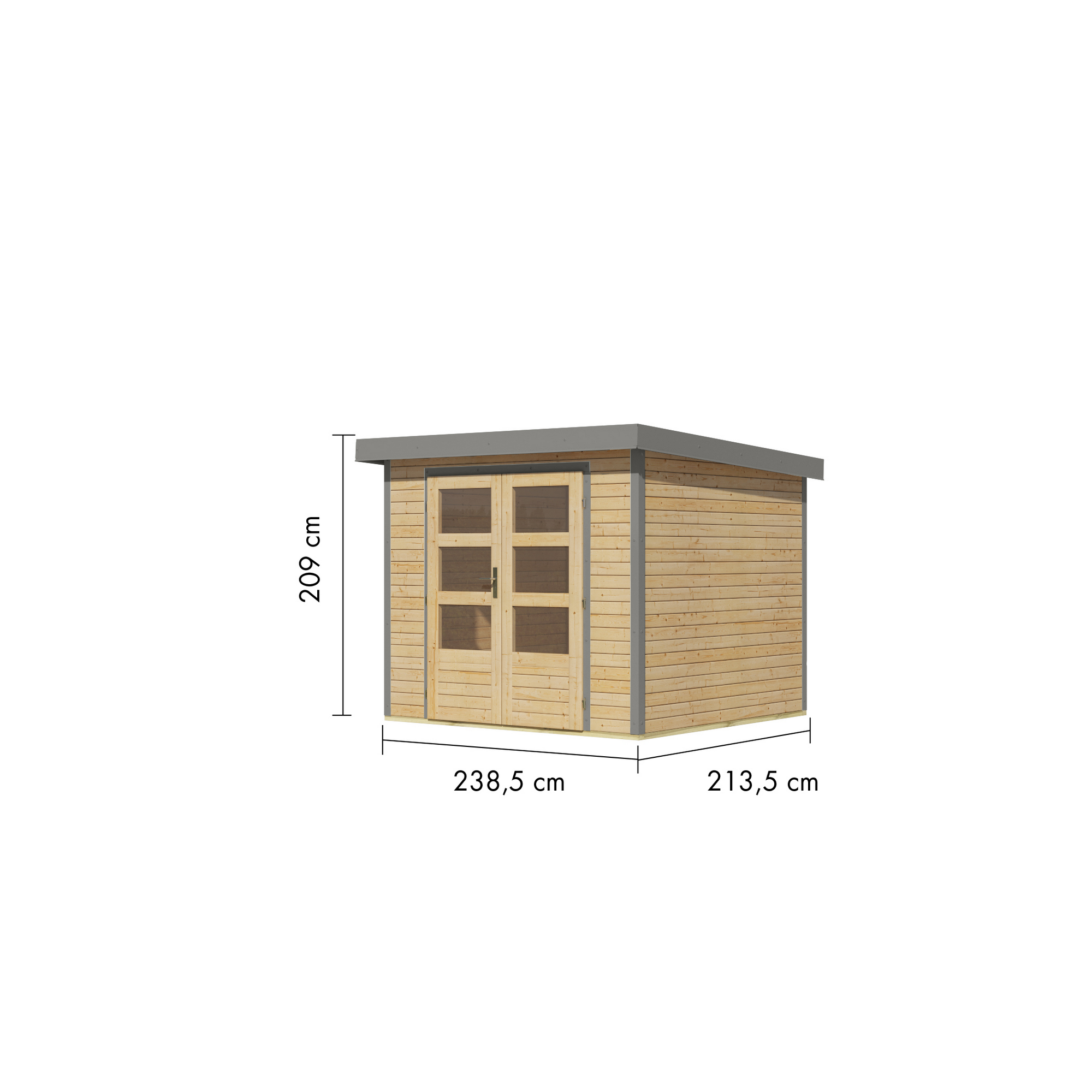 Gartenhaus aus Holz mit Doppeltür