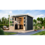 Gartenhaus 'Komet 3 C' Fichtenholz anthrazit / weiß 238,5 x 209 x 213,5 cm