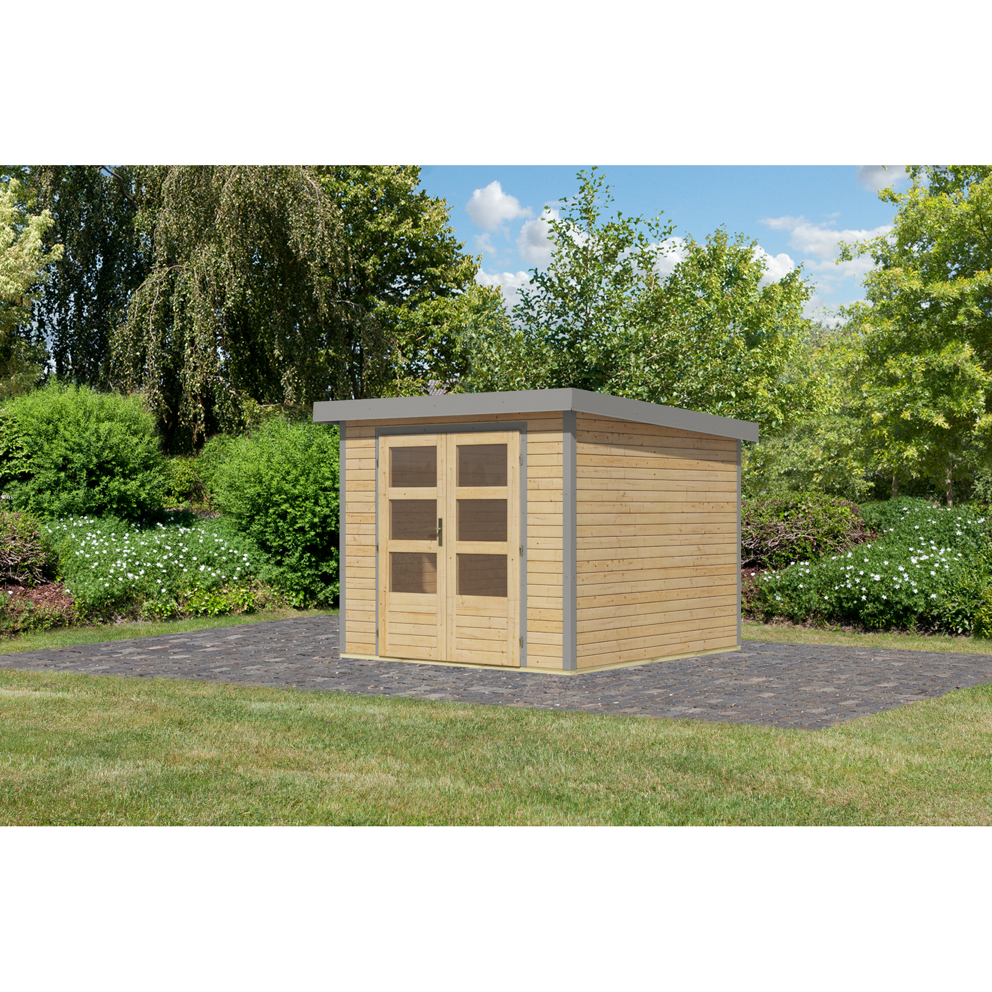 Gartenhaus aus Holz mit Doppeltür