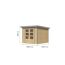 Gartenhaus aus Holz mit grazem Dach