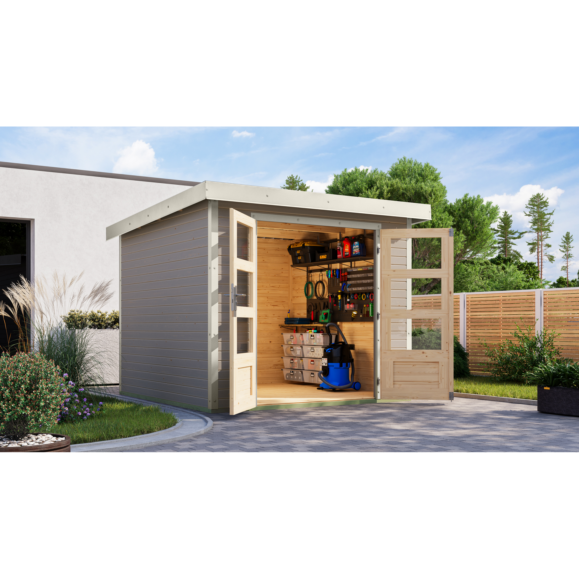 Geräteschuppen mit Werkzeug