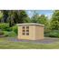Gartenhaus 'Komet 4 A' Fichtenholz naturbelassen / weiß 298,5 x 209 x 213,5 cm