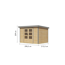 Gartenhaus aus Holz mit Doppeltür