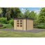Gartenhaus 'Komet 4 A' Fichtenholz naturbelassen / anthrazit 298,5 x 209 x 213,5 cm