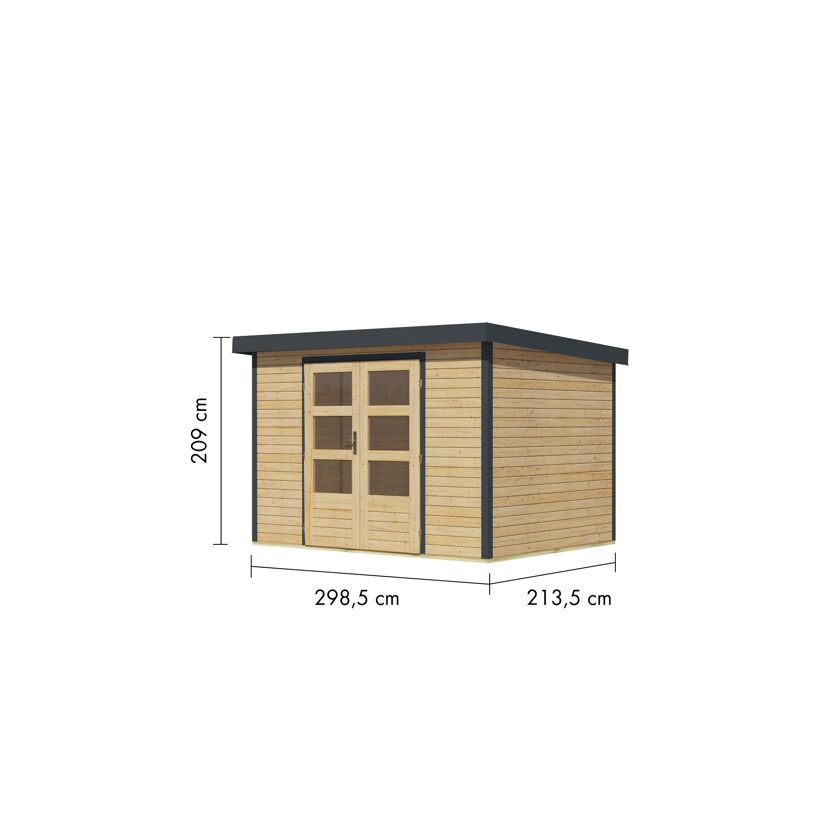 Gartenhaus aus Holz mit Doppeltür
