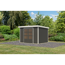 Gartenhaus 'Komet 4 B' Fichtenholz terragrau / weiß 298,5 x 209 x 213,5 cm
