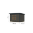 Gartenhaus 'Komet 4 B' Fichtenholz terragrau / anthrazit 298,5 x 209 x 213,5 cm