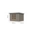 Gartenhaus 'Komet 4 D' Fichtenholz wassergrau / graualuminium 298,5 x 209 x 213,5 cm