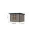 Gartenhaus 'Komet 4 D' Fichtenholz wassergrau / anthrazit 298,5 x 209 x 213,5 cm