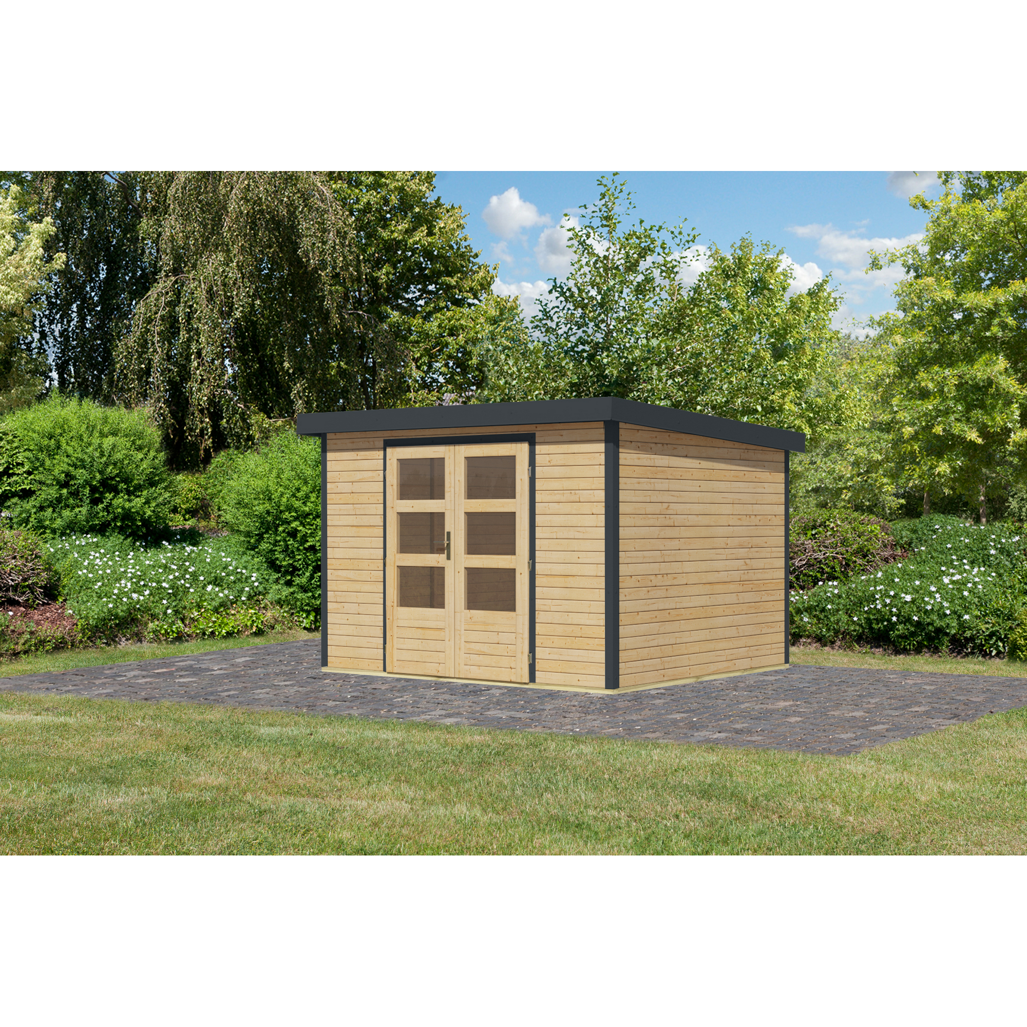 Gartenhaus aus Holz mit Doppeltür