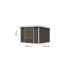 Gartenhaus 'Komet 5 B' Fichtenholz terragrau / weiß 298,5 x 209 x 242,5 cm