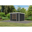 Gartenhaus 'Komet 5 C' Fichtenholz anthrazit / weiß 298,5 x 209 x 242,5 cm